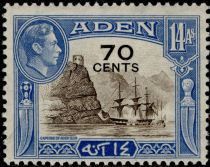 Capture of Aden, 1839 (Capt. Rundle) - Surcharged