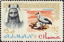 Sheik Rashid and White Stork (Ciconia ciconia)