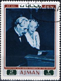 Schweitzer with Queen Elisabeth of Belgium