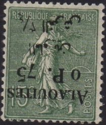 Type Semeuse overprint and Syrian surcharge