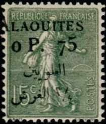 Semeuse overprinted and Syrian surcharge