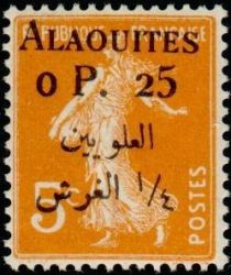 Semeuse overprinted and Syrian surcharge