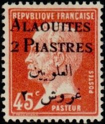 Type Pasteur overprinted and Syrian surcharge