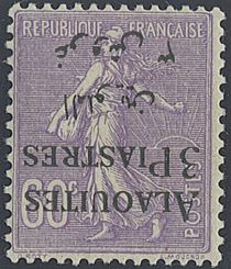 Type Semeuse overprint and Syrian surcharge