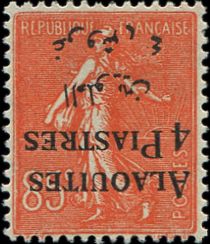 Type Semeuse overprint and Syrian surcharge