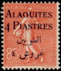 Semeuse overprinted and Syrian surcharge