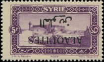 View of Aleppo overprinted