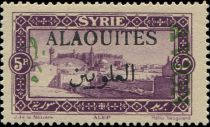 View of Aleppo overprinted