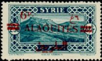 View of Kalat Yamoun overprinted and surcharged