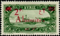 Latakia Harbor (Al Ladhiqiyah) overprint and surcharge