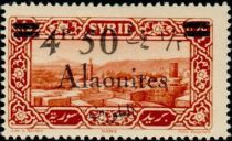 View of Hama overprinted and surcharged