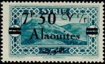 View of Kalat Yamoun overprinted and surcharged