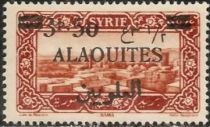 View of Hama overprinted and surcharged