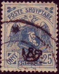 ‭Post horn overprinted in black