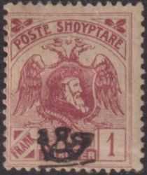 ‭Post horn overprinted in black