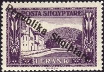 View of Korce - overprinted