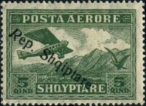 Airplane Crossing Mountains, overprinted