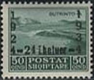 Lake Butrinto overprinted in black