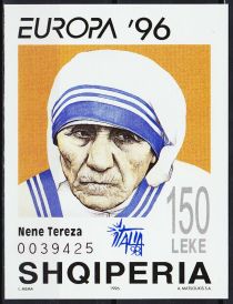 Mother Teresa, overprinted