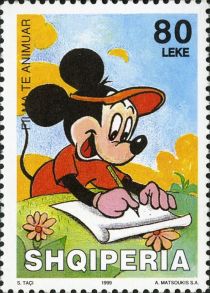 Mickey Mouse writing