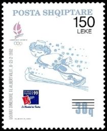 Albertville Winter Olympics, overprinted