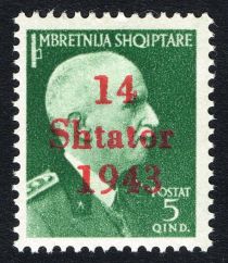 Overprint On Proclamation of Albanian independence