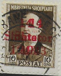 Overprint On Proclamation of Albanian independence