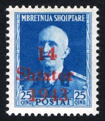 Overprint On Proclamation of Albanian independence