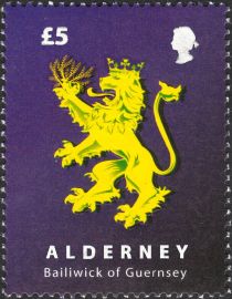 Lion rampant from Alderney Flag