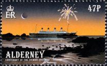 Titanic sailing past Alderney