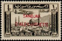 Damascus, overprinted in red