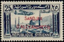 Damascus, overprinted in red