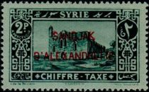 Tartus, overprinted in red