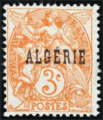 Type Blanc - overprinted "ALGERIE"