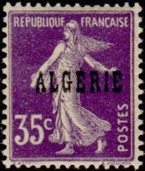 Type Semeuse - overprinted "ALGERIE"