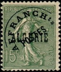 Type Semeuse - overprinted "ALGERIE"