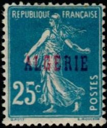 Type Semeuse - overprinted "ALGERIE"