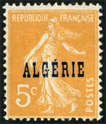 Type Semeuse - overprinted "ALGERIE"