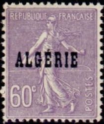 Type Semeuse - overprinted "ALGERIE"