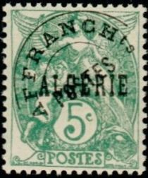 Type Blanc - overprinted "ALGERIE"