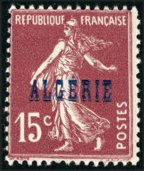 Type Semeuse - overprinted "ALGERIE"