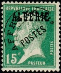 Type Pasteur - overprinted "ALGERIE"