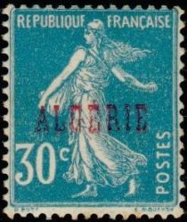 Type Semeuse - overprinted "ALGERIE"