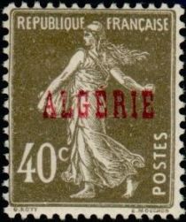 Type Semeuse - overprinted "ALGERIE"