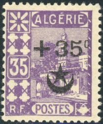 Mosque of Sidi Abd er-Rahman overprinted & surcharged