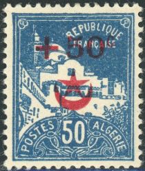 La Pecherie Mosque overprinted & surcharged