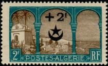 Overlooking the Bay of Algiers overprinted & surcharged