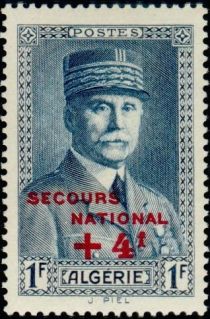 Marechal Petain overprinted and surcharged