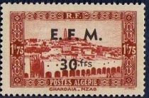 Ghardaia, Mzab overprinted and surcharged