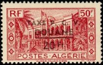 Summer Palace, Algiers overprinted and surcharged